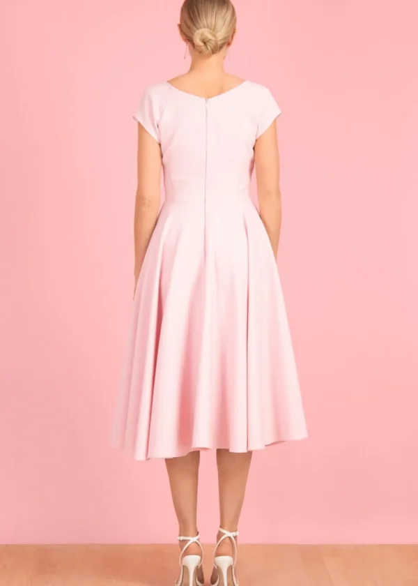 Pretty Dress Company Hourglass 50's Swing Dress Pale Pink
