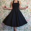 Pretty Dress Company Kirstin Pinafore 50's Swing Dress Black