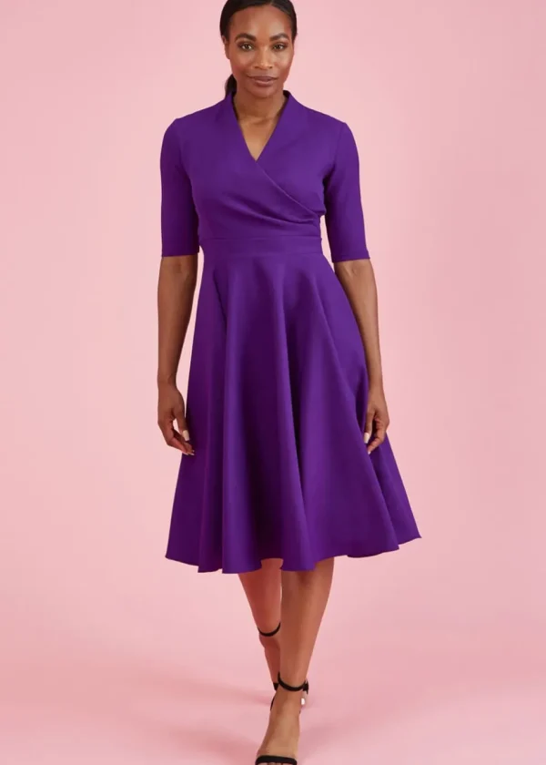 Pretty Dress Company Leyla 50's Swing Dress Purple