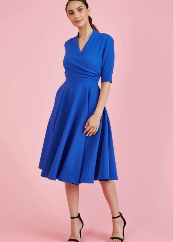 Pretty Dress Company Leyla 50's Swing Dress Cobalt Blue