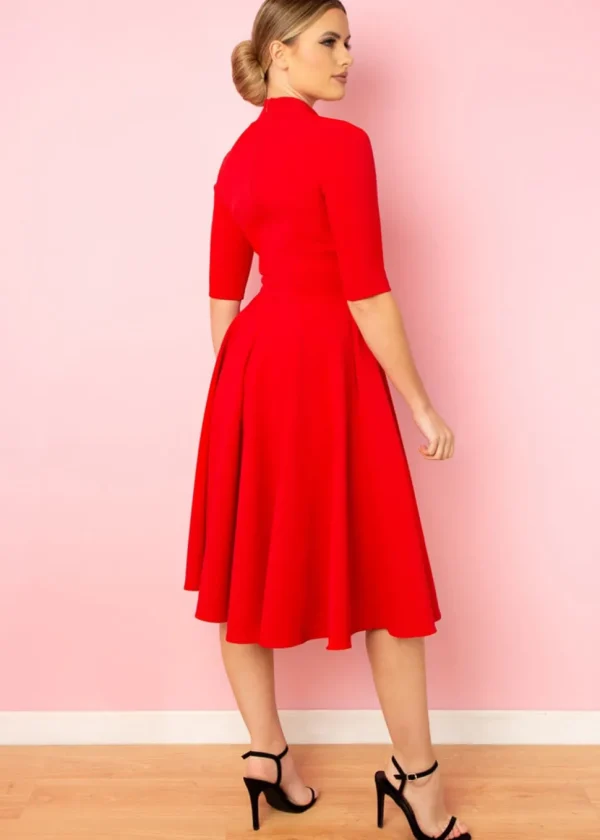 Pretty Dress Company Leyla 50's Midi Swing Dress Red