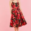 Pretty Dress Company Priscilla Sorrento 50's Swing Dress Black Red