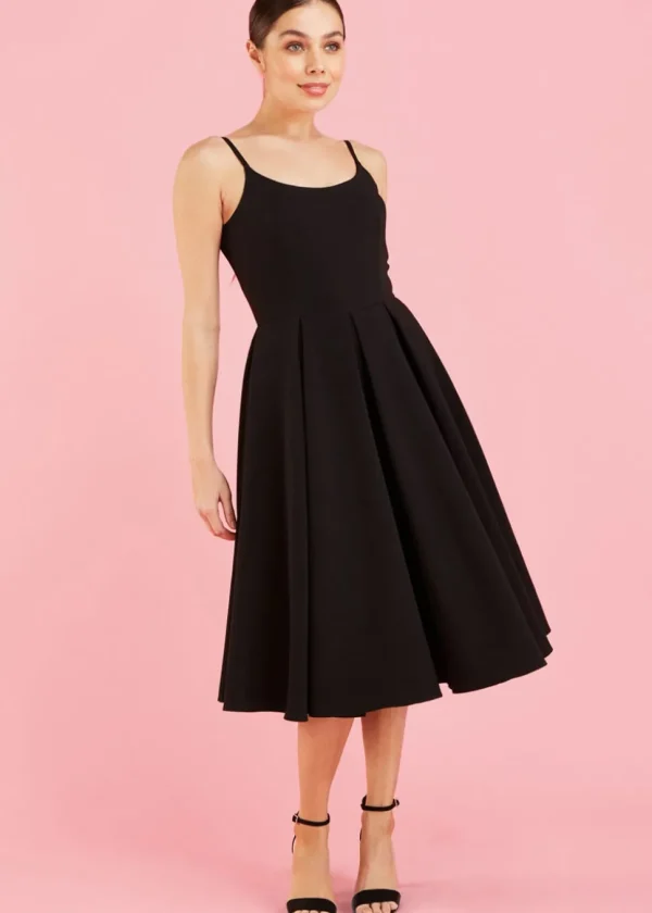 Pretty Dress Company Priscilla 50's Swing Dress Black