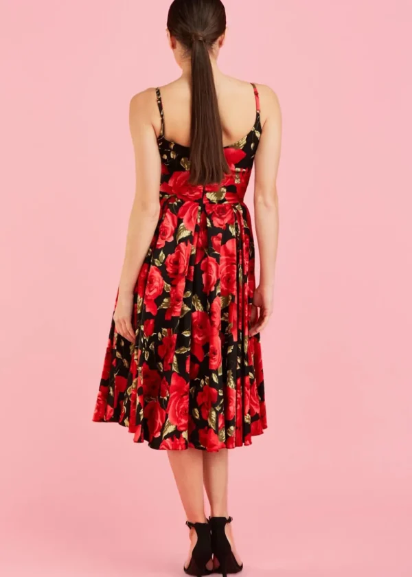 Pretty Dress Company Priscilla Sorrento 50's Swing Dress Black Red