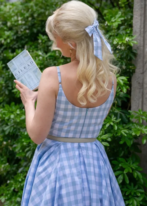 Pretty Dress Company Priscilla Gingham 50's Swing Dress Pale Blue