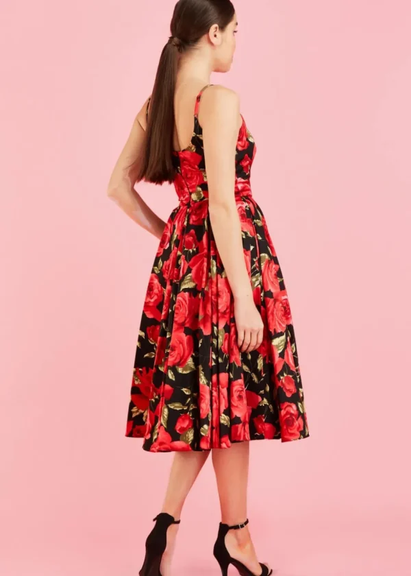 Pretty Dress Company Priscilla Sorrento 50's Swing Dress Black Red