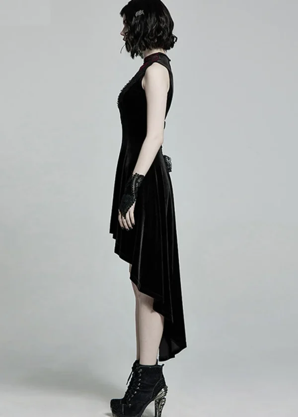 Punk Rave Aurora Velvet Dress Black