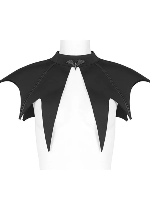 Punk Rave Bat Capelet Black
