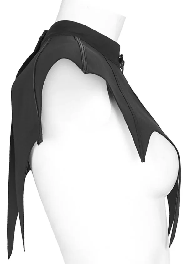 Punk Rave Bat Capelet Black