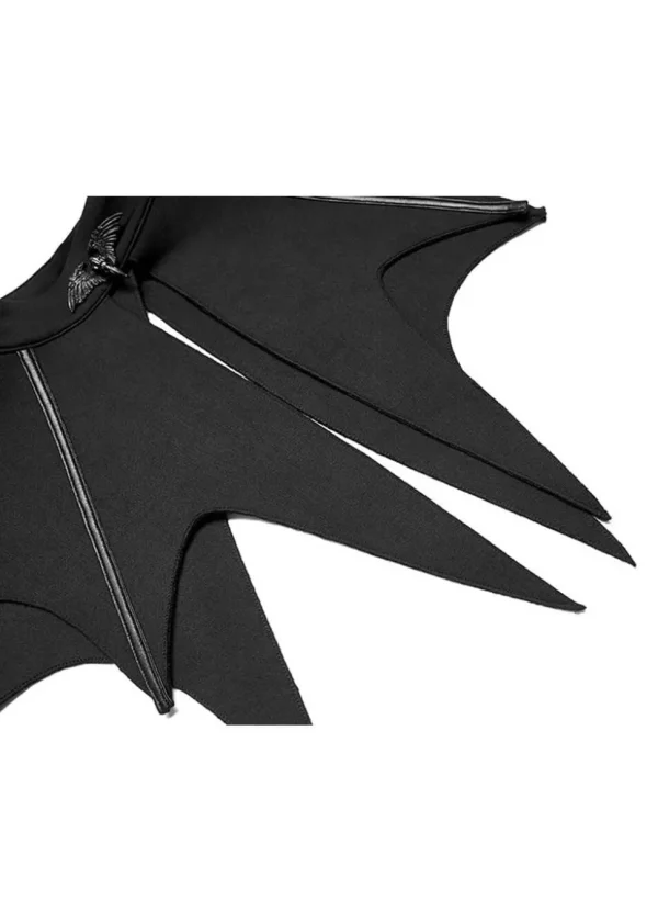 Punk Rave Bat Capelet Black