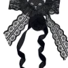 Punk Rave Kitty Cat Brooch Hair Clip Black