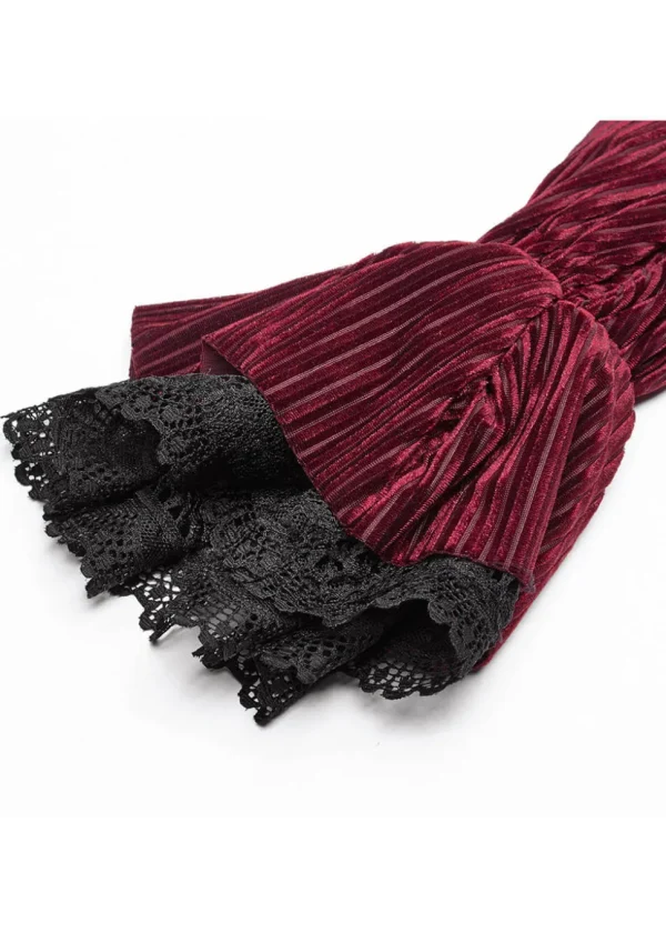 Punk Rave The Manor Velvet Blouse Red