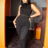 Rebel Love Clothing Celina 50's Catsuit Jumpsuit Black