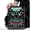 Restyle Autumnal Equinox Moth Mushroom Embroidery Backpack Black