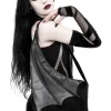 Restyle Bat Winged Hobo Shoulderbag Black