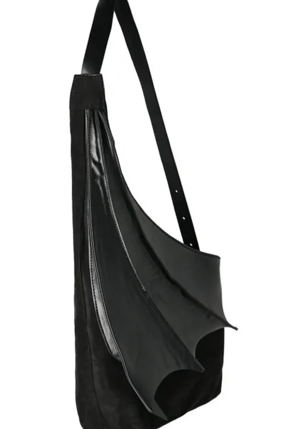 Restyle Bat Winged Hobo Shoulderbag Black