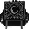 Restyle Crescent Moon Velvet Backpack Black