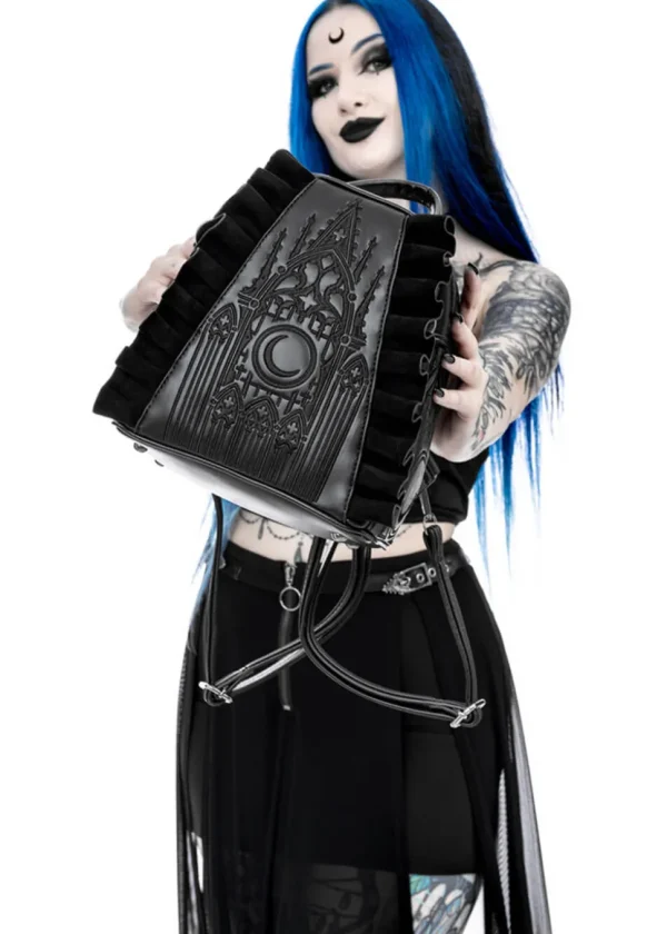 Restyle Midnight Moon Backpack Black