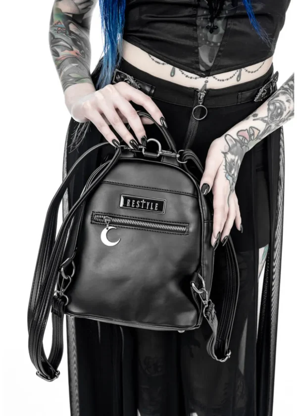 Restyle Midnight Moon Backpack Black