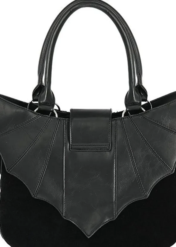Restyle Ominous Bat Pentagram Bag Black