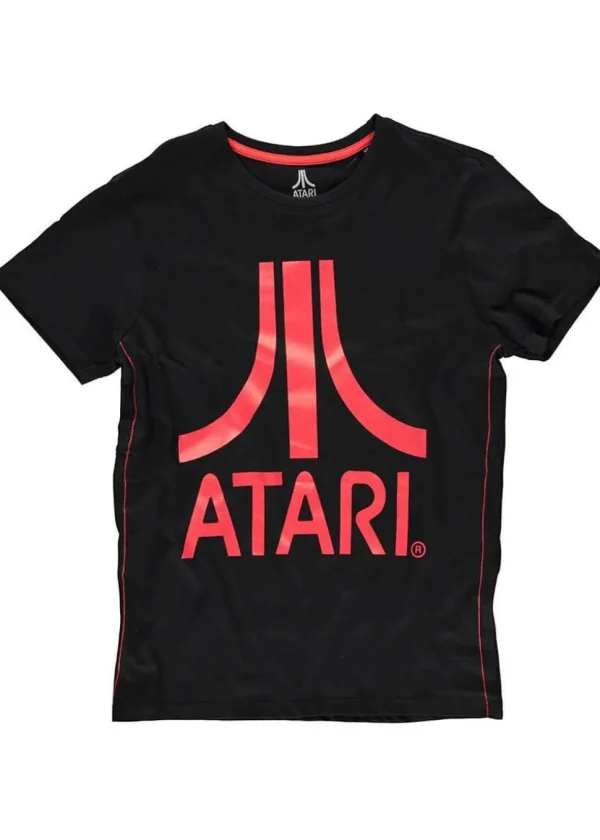 Retro Games Heren Atari Red Logo T-Shirt Black