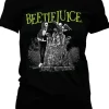 Retro Movies Beetlejuice Headstone Girly T-Shirt Black