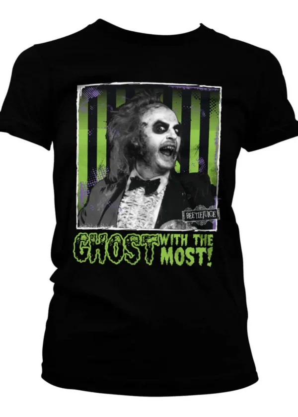 Retro Movies Beetlejuice Ghost With The Most Girly T-Shirt Black