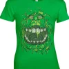 Retro Movies Ghostbusters Slimer Girly T-Shirt Green