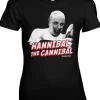 Retro Movies Hannibal The Cannibal Girly T-Shirt Black