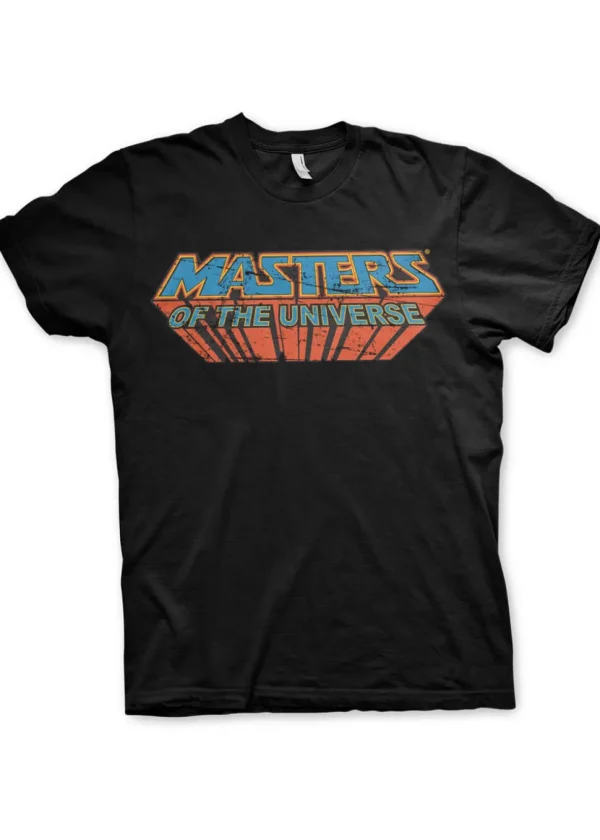 Retro Movies Masters Of The Universe Logo T-Shirt Black