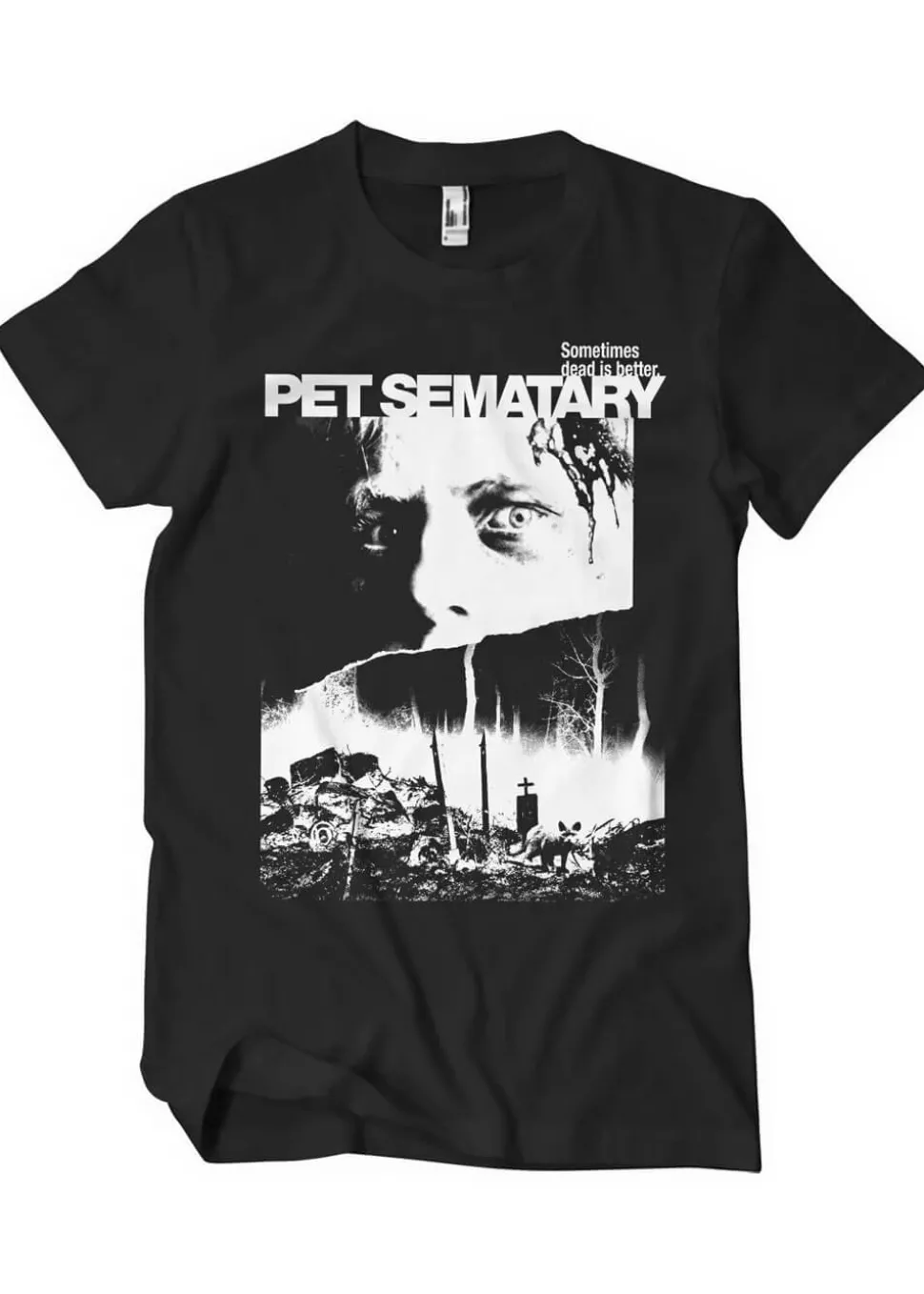 retro_movies_pet_semetary_0-1.webp Retro Movies Pet Semetary Poster T-Shirt Black