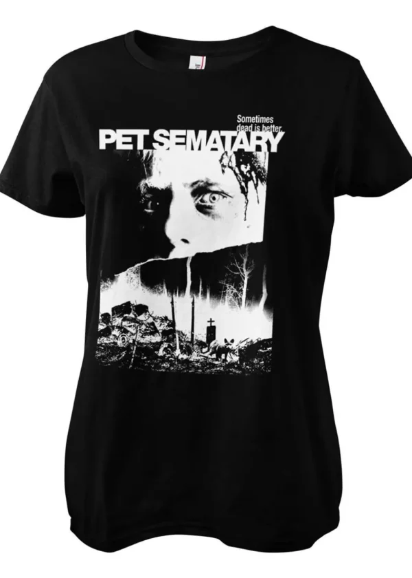 Retro Movies Pet Semetary Poster Girly T-Shirt Black