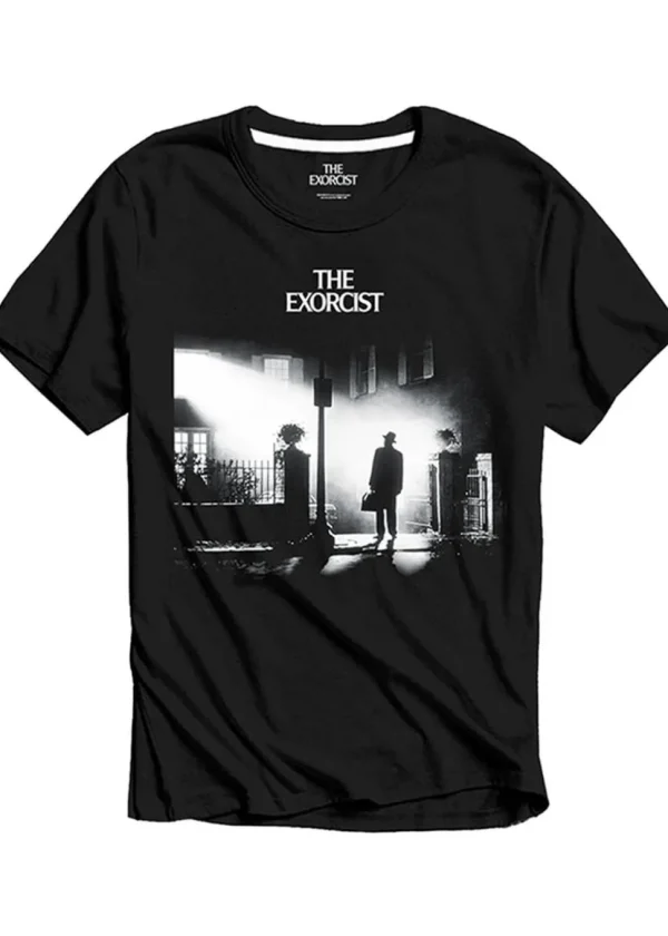 Retro Movies The Exorcist Poster T-Shirt Black