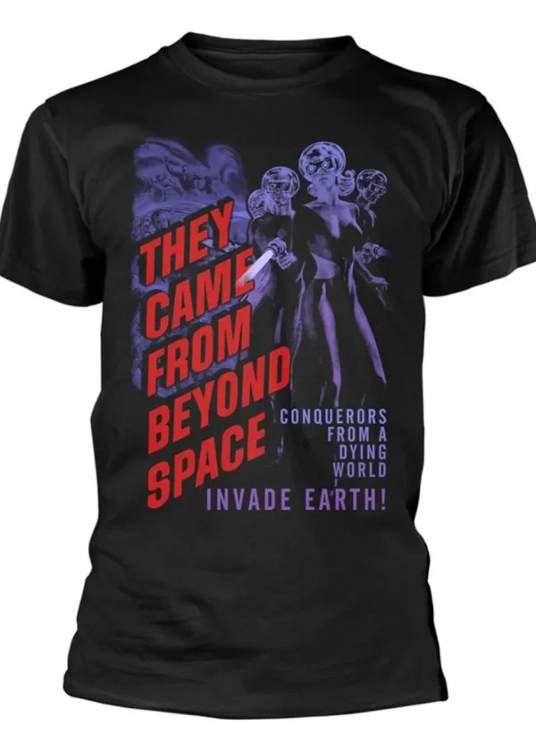 Retro Movies They Came From Beyond Space T-Shirt Black