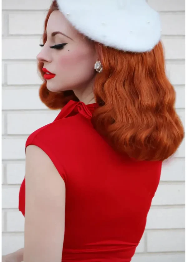 Retrolicious Bombshell 50's A-Line Dress Red