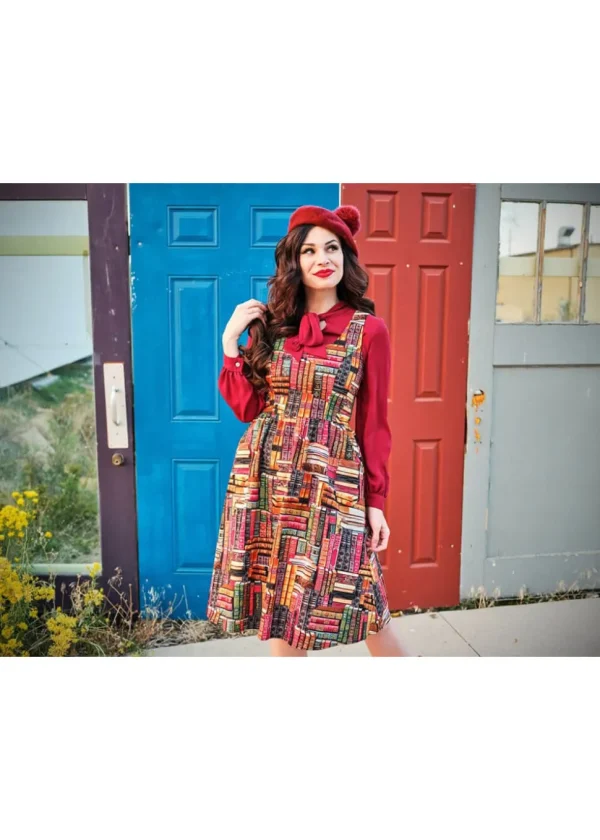 Retrolicious Don't Judge a Book 40's Dress Multi