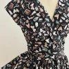 Retrolicious Greta Dark Academia 50's Swing Dress Multi