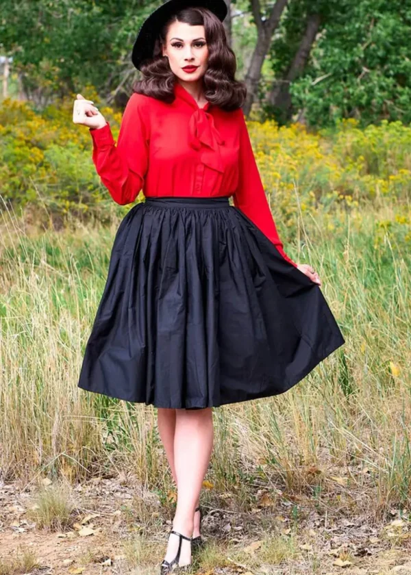 Retrolicious Helen Retro 50's Blouse Red