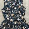 Retrolicious Luna Moon Midi 50's Swing Dress Black