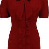 Rock N Romance Betsy 40's Blouse Wine