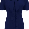Rock N Romance Betsy 40's Blouse Navy