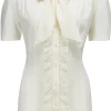 Rock N Romance Betsy 40's Blouse Antique White