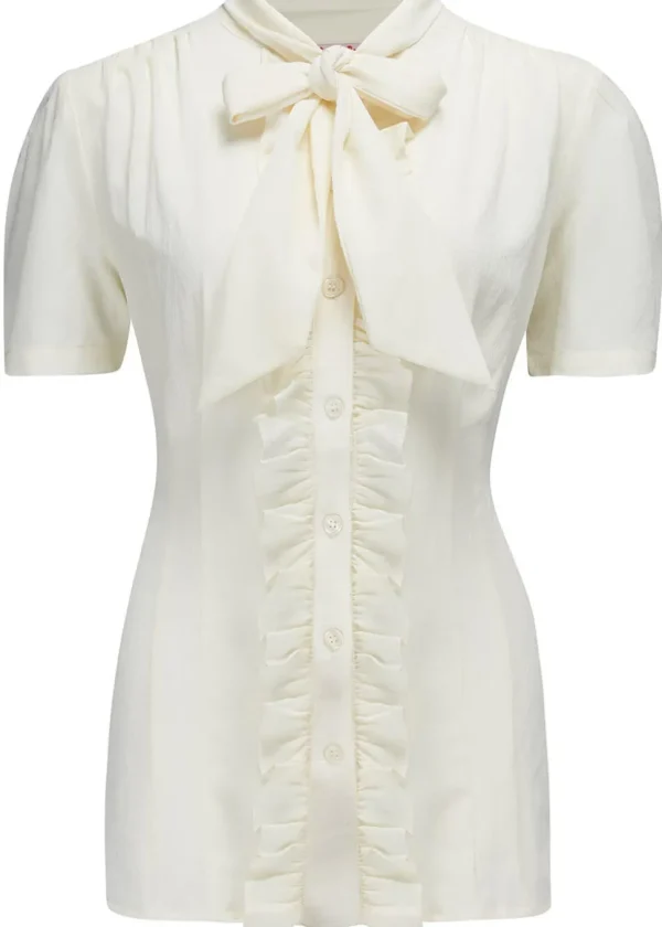 Rock N Romance Betsy 40's Blouse Antique White
