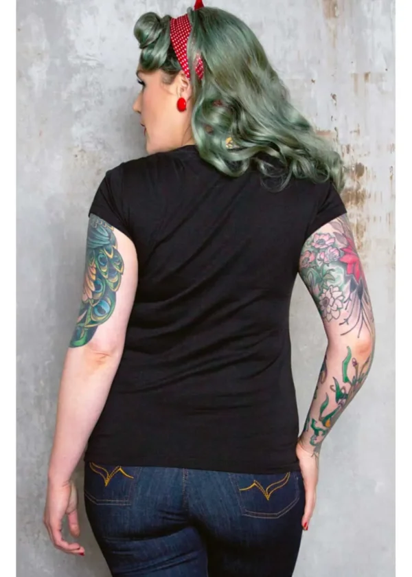 Rumble59 Ready for a Jumpstart Girly T-Shirt Black