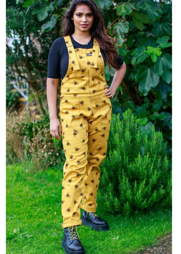 Run & Fly Bees Knees Twill 60's Dungarees Mustard