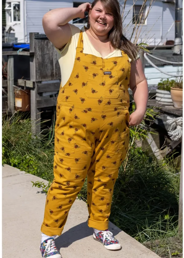 Run & Fly Bees Knees Twill 60's Dungarees Mustard