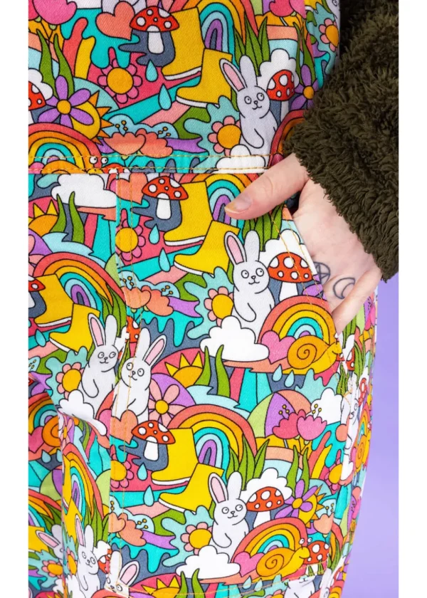 Run & Fly Bunny Love 70's Dungarees Multi