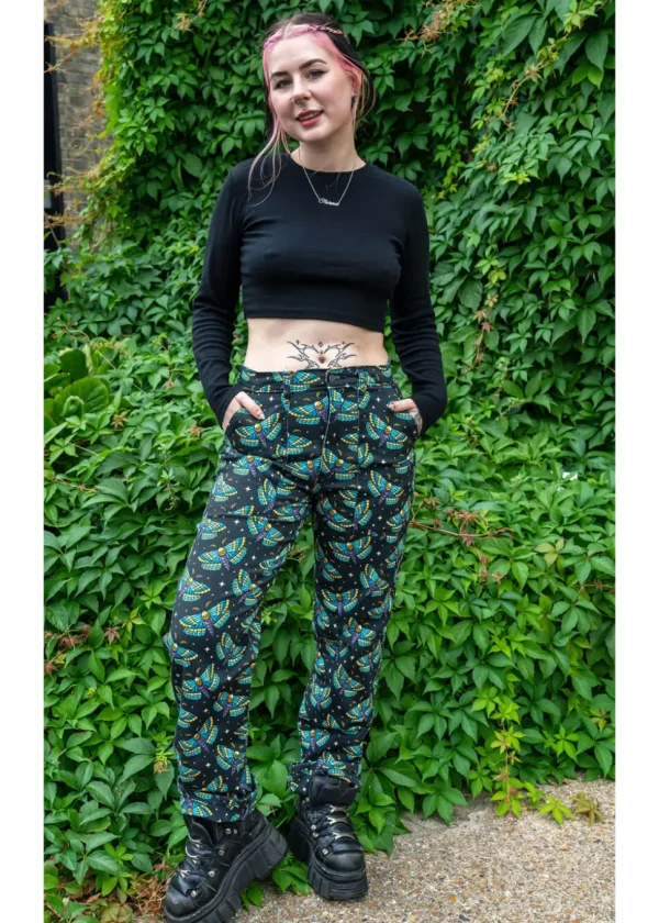 Run & Fly Death Head Moth Jeans Black