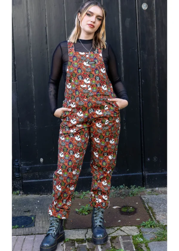 Run & Fly Halloween Party Frogs 70's Dungarees Orange