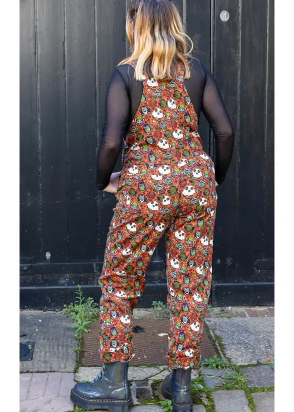 Run & Fly Halloween Party Frogs 70's Dungarees Orange